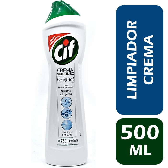 Cif Limpiador Crema Multiusos Con Micro Cristales 750 g (500 ml) –  Comercial Moligra